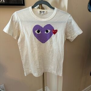 CDG purple heart t shirt